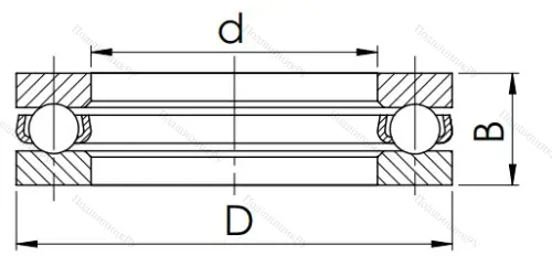 Упорный шариковый подшипник 8318 (51318) в Казани