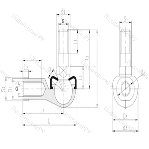 Подшипник скольжения сферический SQYL 12-RS от производителя  LS