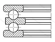 Подшипник  52317 (38317) размер 70x150x87 от производителя  SKF