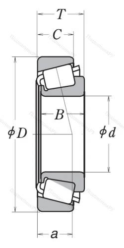 Конический роликовый подшипник HR 30306 J от производителя  NSK Конический роликовый подшипник HR 30306 J от производителя  NSK