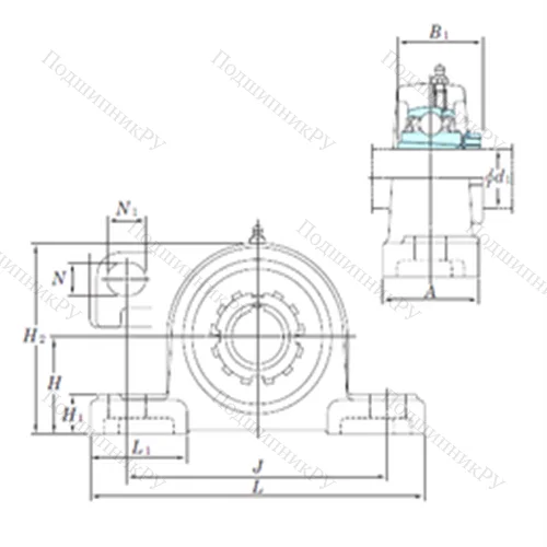 Подшипниковый узел шариковый радиальный UKP 210SC от производителя  KOYO