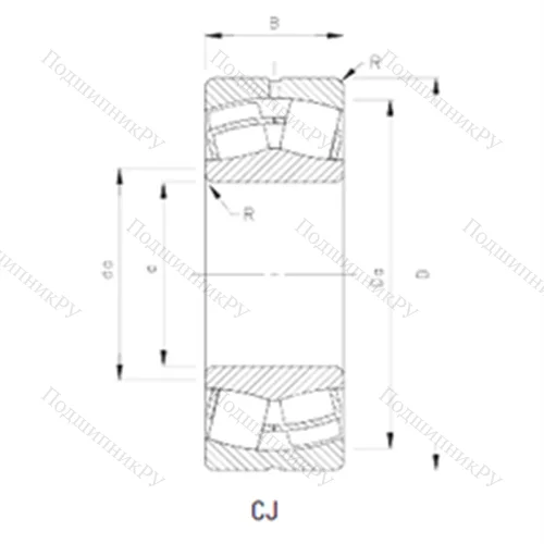 Подшипник роликовый радиальный самоцентрирующийся 22205CJ