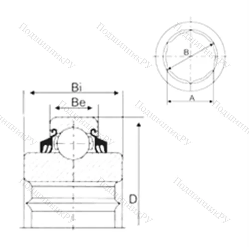 Подшипник шариковый радиальный 205KPP 2