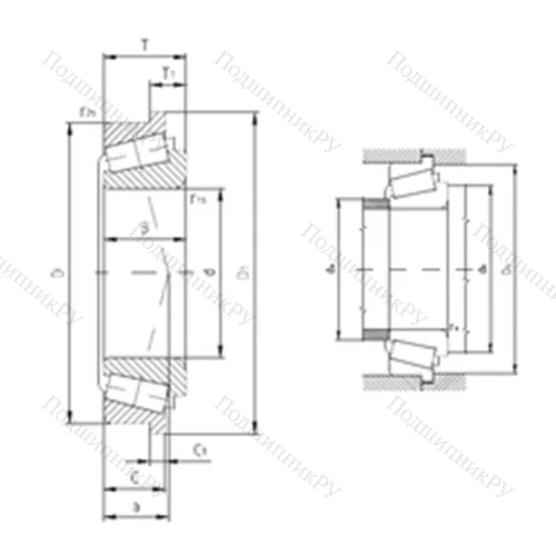 Подшипник роликовый радиально-упорный 32309BAR от производителя  ZVL