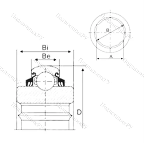 Подшипник шариковый радиальный 205KPPB 2