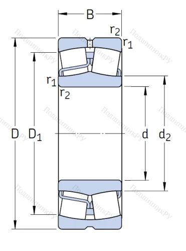 Сферический роликовый подшипник 22309 E от производителя  SKF