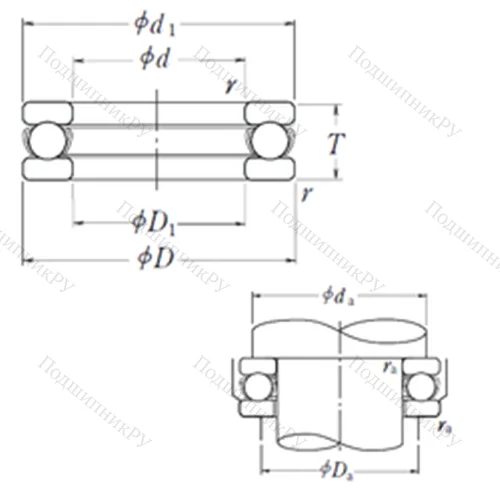 Подшипник шариковый упорный 51324X