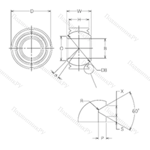 Подшипник скольжения сферический MBW 10VCR от производителя  NMB
