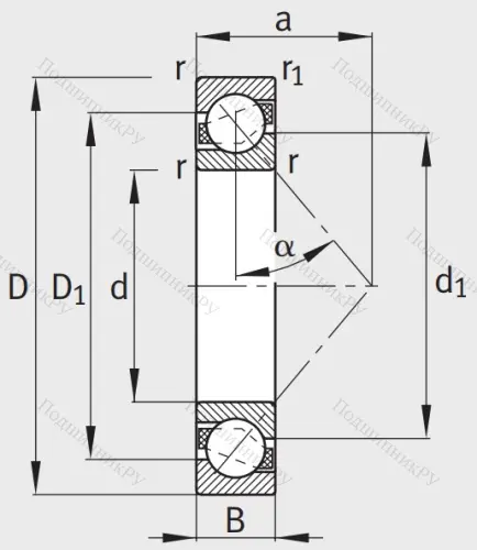 Однорядный шариковый подшипник 7209 B XL TVP от производителя  FAG
