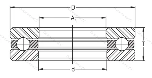 Упорный шариковый подшипник 51202 от производителя  FAG