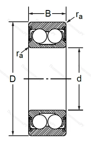 Радиально-упорный шариковый подшипник 3056305 2RS (3305 A 2RSTN) в Казани