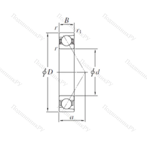 Подшипник шариковый радиально-упорный 79/670B