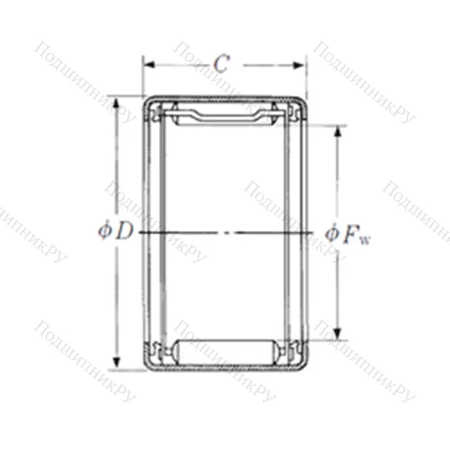 Подшипник игольчатый радиальный FJTT-1214 от производителя  NSK Подшипник игольчатый радиальный FJTT-1214 от производителя  NSK