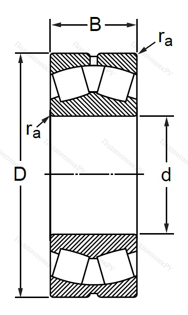 Сферический роликовый подшипник 3636 АМН (22336 MBW 33) в Казани