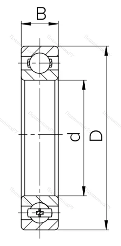 Шариковый однорядный подшипник 6-7000103 (16003) в Казани