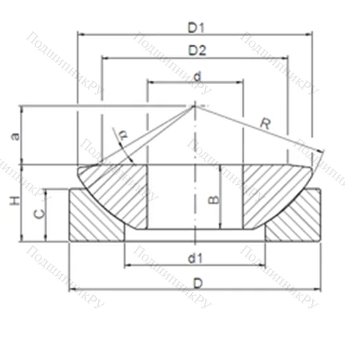 Подшипник скольжения сферический GW 017 от производителя  CX