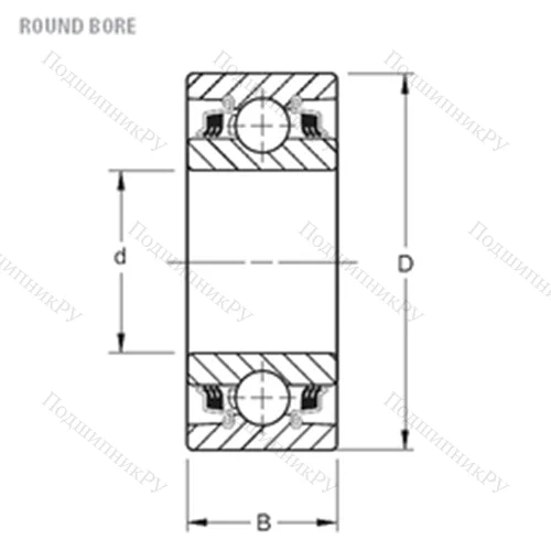 Подшипник шариковый радиальный W 210PP 8