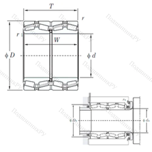 Подшипник роликовый радиально-упорный 47320 от производителя  KOYO