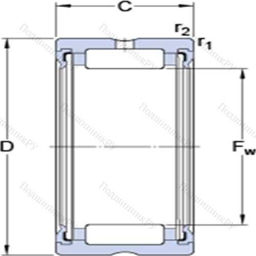 Игольчатые роликоподшипники с механически обработанными кольцами без внутреннего кольца RNA 4906.2RS от производителя  SKF Игольчатые роликоподшипники с механически обработанными кольцами без внутреннего кольца RNA 4906.2RS от производителя  SKF