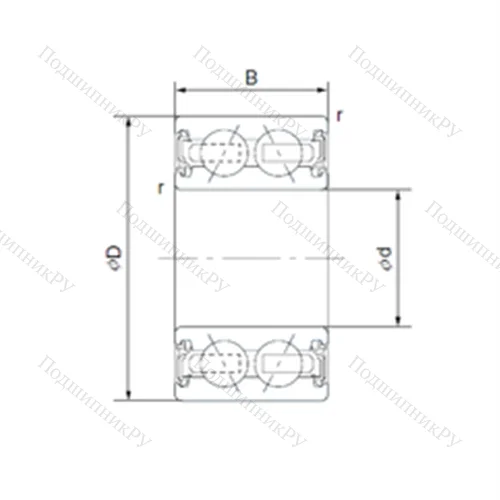 Подшипник шариковый радиально-упорный 30BG 04S 13-2DST 2