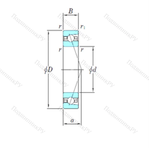 Подшипник шариковый радиально-упорный HAR 011CA