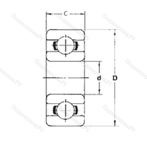 Подшипник шариковый радиальный 77R 16 от производителя  FBJ