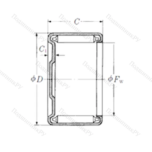 Подшипник игольчатый радиальный M-12101