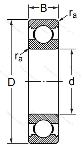 Шариковый однорядный подшипник 124 (6024) в Казани