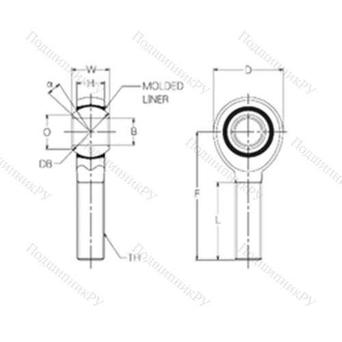Подшипник скольжения сферический RBM 10E от производителя  NMB