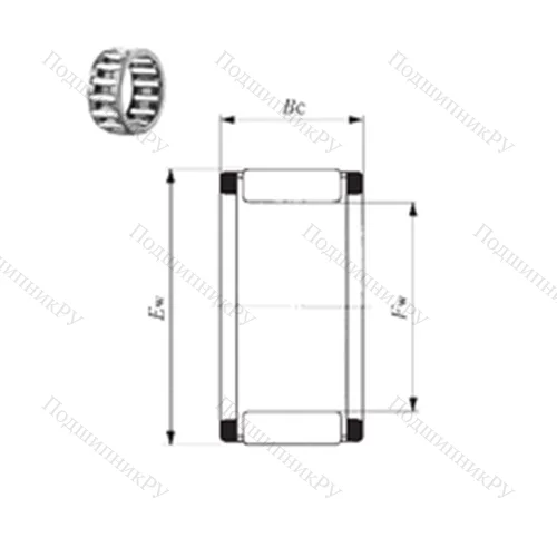 Подшипник игольчатый радиальный KT 202612 EG