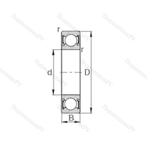 Подшипник шариковый радиальный W 6308-2RS от производителя  CYSD