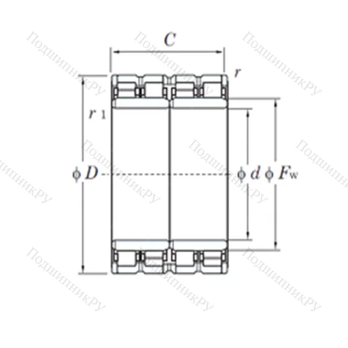 Подшипник роликовый радиальный 106FC 78570 от производителя  KOYO