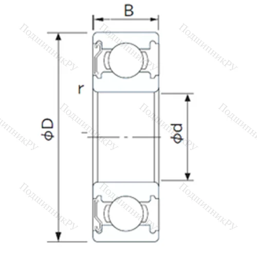 Подшипник шариковый радиальный 1620-Z от производителя  CYSD