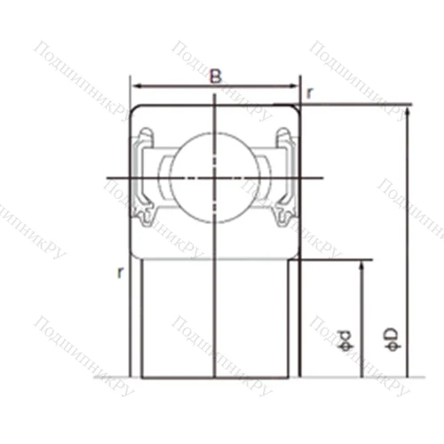 Подшипник шариковый радиальный 6306-2NKE 9