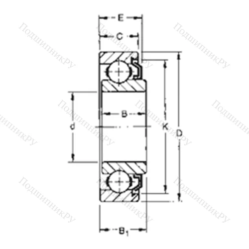 Подшипник шариковый радиальный 200KL