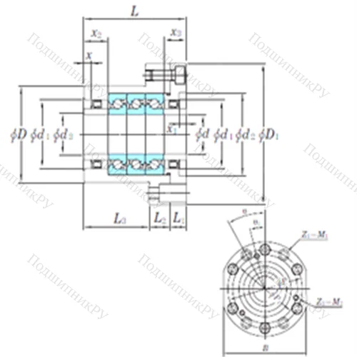 Подшипник шариковый упорно-радиальный BSU 3572BDF - T