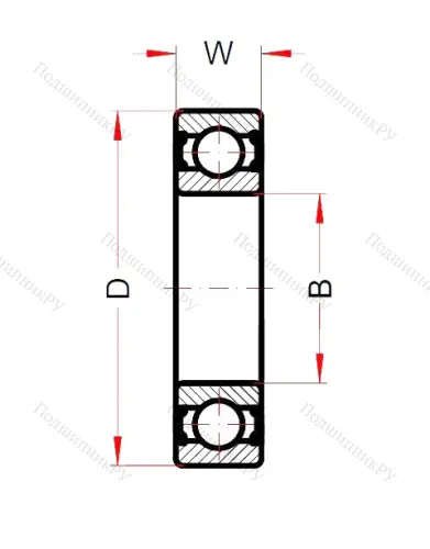 Высокотемпературный подшипник 6307 BHTS ZZ C 4 220°-280° (BECO) от производителя  BECO