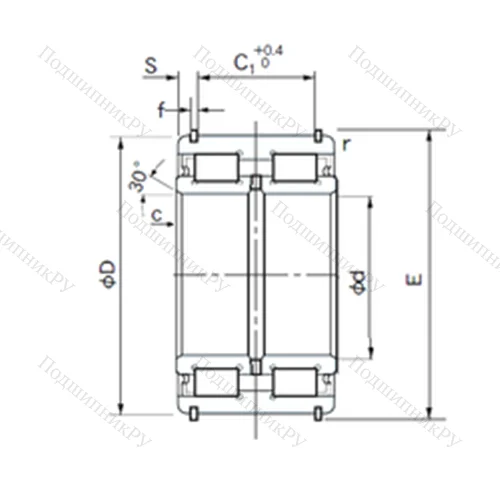 Подшипник роликовый радиальный E 5017NRNT