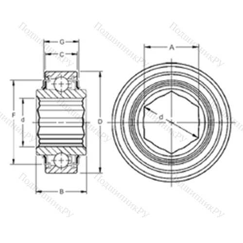 Подшипник шариковый радиальный 206KRR 6