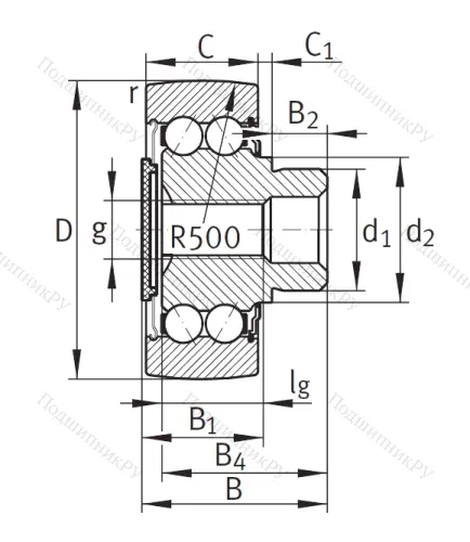 Подшипник ZL 5205 DRS от производителя  INA