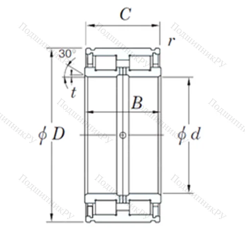 Подшипник роликовый радиальный DC 5052N