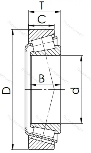 Конический роликовый подшипник 33019 (3007119) в Казани Конический роликовый подшипник 33019 (3007119) в Казани