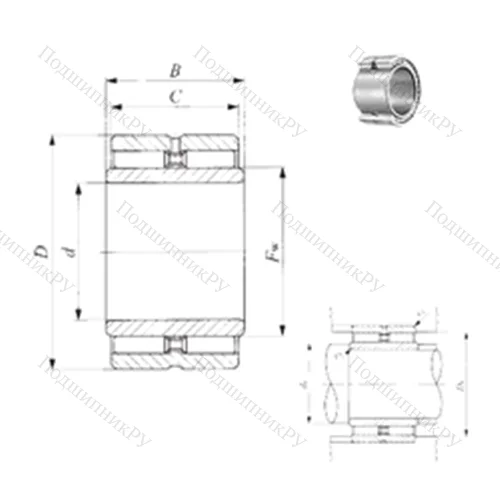 Подшипник игольчатый радиальный GBRI 527632 от производителя  IKO