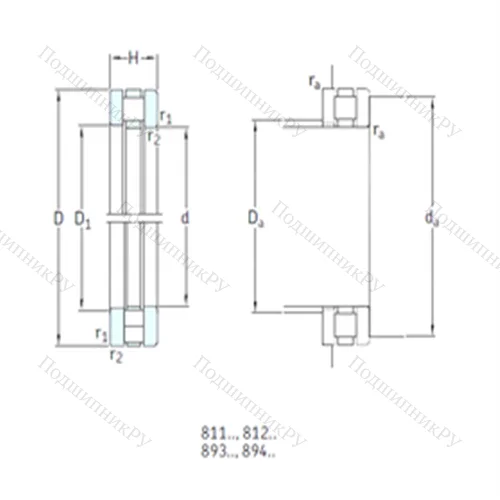 Подшипник роликовый упорный 811/560M от производителя  SKF