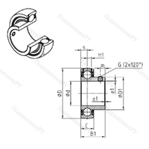 Подшипник шариковый радиальный US 205-15