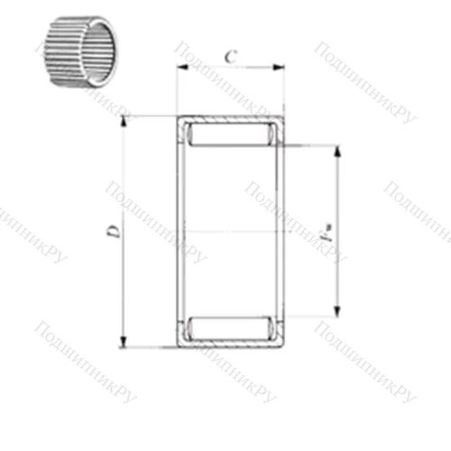 Подшипник игольчатый радиальный 7E-HVS 22X 28X 20/L 138 от производителя  NTN