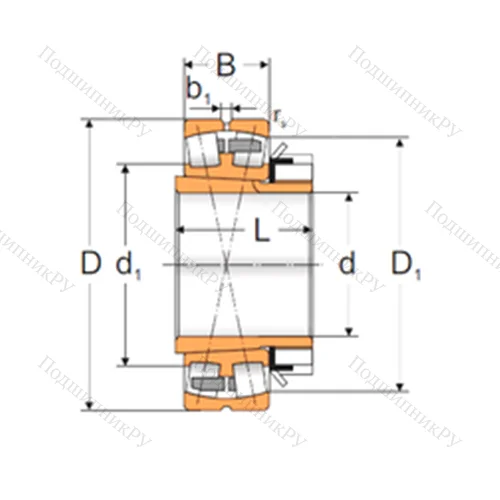 Подшипник роликовый радиальный самоцентрирующийся 22232 ACKMW 33+H 3132 от производителя  MPZ
