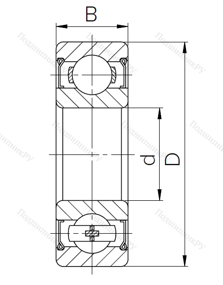Шариковый однорядный подшипник 80101 (6001 ZZ) в Казани