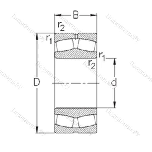 Подшипник роликовый радиальный самоцентрирующийся 23064-MB-W 33 от производителя  NKE