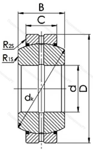 Шарнирный подшипник GE 60 ES 2RS в Казани